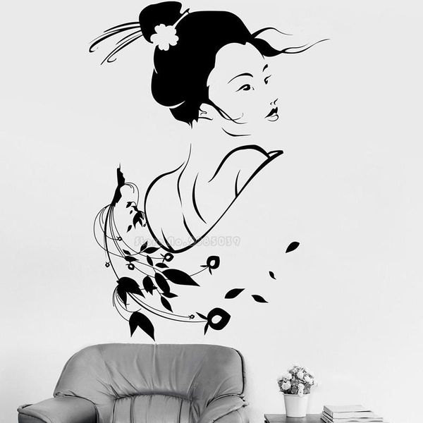 wall stickers geisha decal decorate room sticker art pretty girl floral perfect gift for bedroom decoration ll2085
wall stickers geisha decal decorate room sticker art pretty girl floral perfect gift for bedroom decoration ll2085