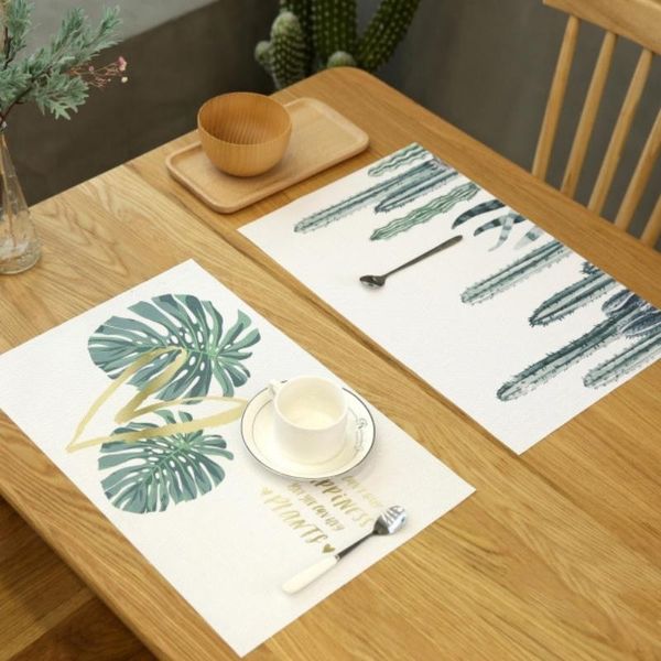 mats & pads creative plant printing table nordic dining heat resistant kitchen tablemats
mats & pads creative plant printing table nordic dining heat resistant kitchen tablemats