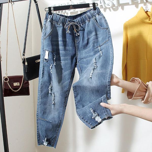 autumn loose jeans harem women capri plus size clothes hole fashion mom boyfriends trousers, Black;white
autumn loose jeans harem women capri plus size clothes hole fashion mom boyfriends trousers, Black;white