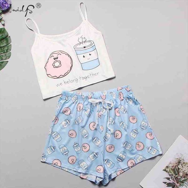 womens cute cartoon print cami and pajama set casual pj set women summer sleeveless sleepwear pajama sets, Black;red
womens cute cartoon print cami and pajama set casual pj set women summer sleeveless sleepwear pajama sets, Black;red