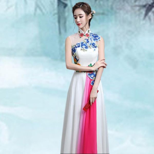 ethnic clothing white cheongsam women traditional dress wedding qipao embroidery chinese oriental dresses vestidos formales long, Red
ethnic clothing white cheongsam women traditional dress wedding qipao embroidery chinese oriental dresses vestidos formales long, Red