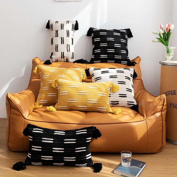 cushion/decorative pillow yellow black beige jacquard cushion cover tassels geometric home decor sofa pillowcase sham 45x45cm/30x50cm
cushion/decorative pillow yellow black beige jacquard cushion cover tassels geometric home decor sofa pillowcase sham 45x45cm/30x50cm