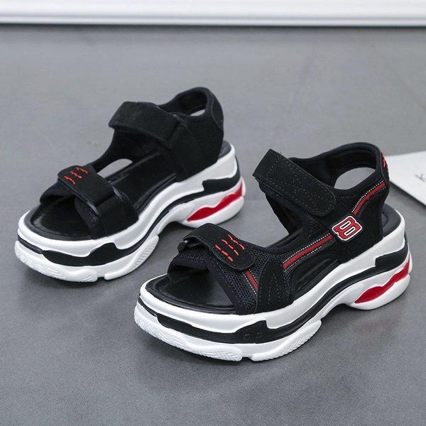 sandals woman wedges platform sandal summer fashion thick bottom sport high heels ladies shoes outdoor beach sandalias femme, Black
sandals woman wedges platform sandal summer fashion thick bottom sport high heels ladies shoes outdoor beach sandalias femme, Black