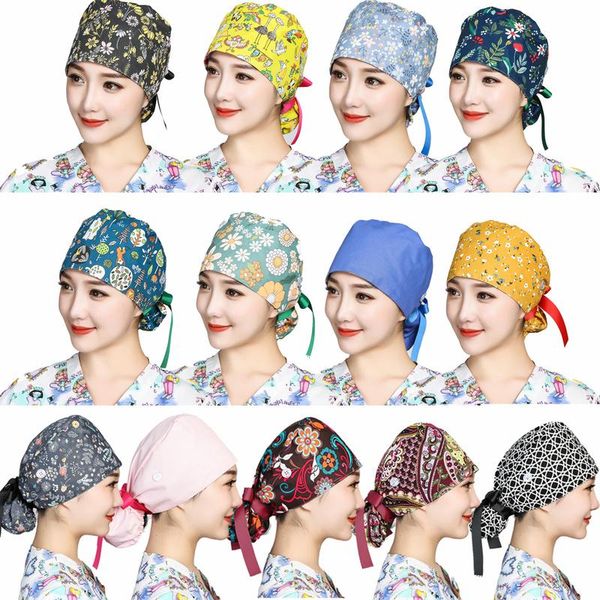 beanie/skull caps scrubs adjustable cotton printing working hats sweat-absorbent beanies for long hair cover, Blue;gray
beanie/skull caps scrubs adjustable cotton printing working hats sweat-absorbent beanies for long hair cover, Blue;gray