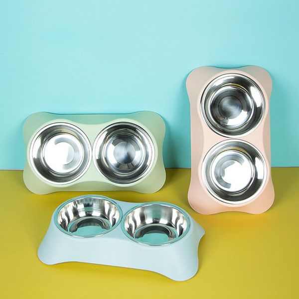 cat bowls & feeders pet double bowl stainless steel food feeding dishes non-slip thickened plastic dog drinking tray supplies
cat bowls & feeders pet double bowl stainless steel food feeding dishes non-slip thickened plastic dog drinking tray supplies