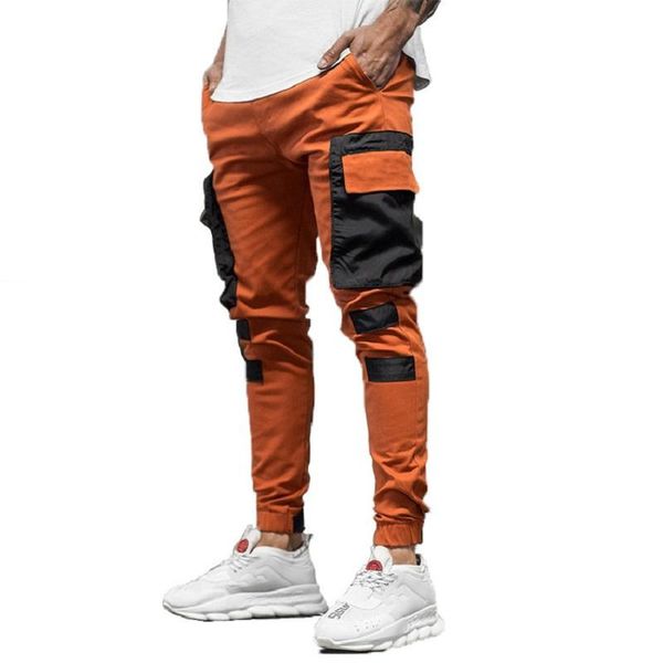 men's pants autumn and winter overalls spliced large pocket sports casual woven slim, Black
men's pants autumn and winter overalls spliced large pocket sports casual woven slim, Black