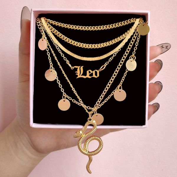 chains flatfoosie fashion animal snake pendant necklace for women multi-layer gold color leo metal clavicle chain boho jewelry, Silver
chains flatfoosie fashion animal snake pendant necklace for women multi-layer gold color leo metal clavicle chain boho jewelry, Silver