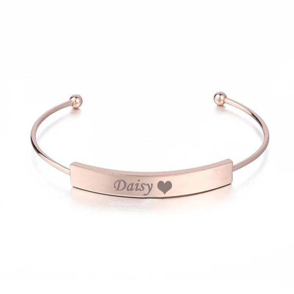 customized nameplate name bracelet stainless steel adjustable cuff bangles personalized jewelry for friend gift, Silver
customized nameplate name bracelet stainless steel adjustable cuff bangles personalized jewelry for friend gift, Silver