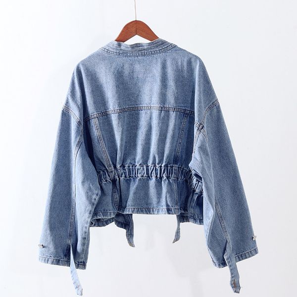 autumn korean fashion beading diamonds elastic waist denim coat female wash blue loose short jeans jacket women outerwear 6p0m, Black;brown
autumn korean fashion beading diamonds elastic waist denim coat female wash blue loose short jeans jacket women outerwear 6p0m, Black;brown