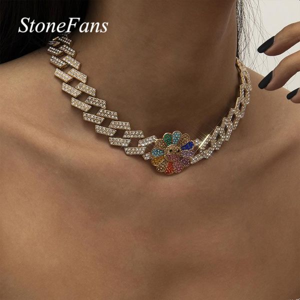chains stonefans goth bling rhinestone sun flower necklaces for women hip hop iced out cuban chain necklace fashion jewelry wholesale, Silver
chains stonefans goth bling rhinestone sun flower necklaces for women hip hop iced out cuban chain necklace fashion jewelry wholesale, Silver