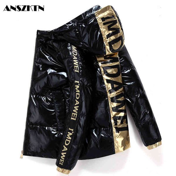 anszktn duck new white down jacket short letter silver shiny men's and women's hooded thick loose clothes, Black
anszktn duck new white down jacket short letter silver shiny men's and women's hooded thick loose clothes, Black