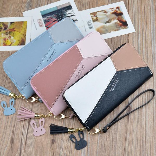 wallets women long zipper pink phone pocket purse card holder patchwork girl handbags lady tassel short coin, Red;black
wallets women long zipper pink phone pocket purse card holder patchwork girl handbags lady tassel short coin, Red;black