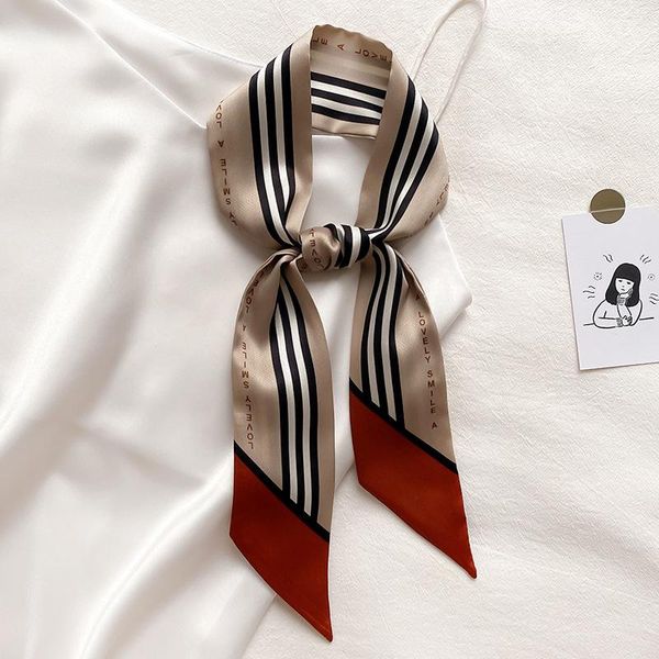 scarves 6*100cm narrow hairband neck scarf skinny small handle bag ribbon neckerchief tie striped band 2021 summer, Blue;gray
scarves 6*100cm narrow hairband neck scarf skinny small handle bag ribbon neckerchief tie striped band 2021 summer, Blue;gray