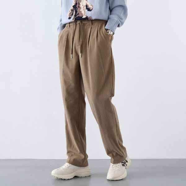 2021 new drawstring corduroy men's fashion retro casual wide-leg pants men streetwear wild loose hip-hop pleated trousers mens xcjr, Black
2021 new drawstring corduroy men's fashion retro casual wide-leg pants men streetwear wild loose hip-hop pleated trousers mens xcjr, Black