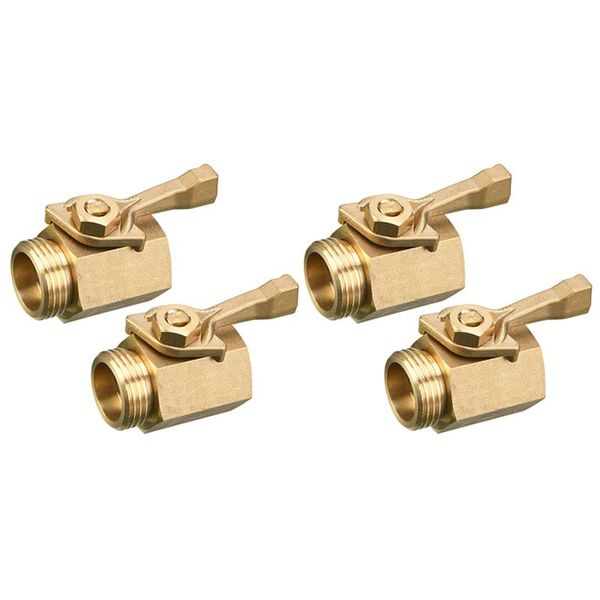 3/4 inch brass globe valve garden hose connector (pack of 4), brass water hose parts
3/4 inch brass globe valve garden hose connector (pack of 4), brass water hose parts