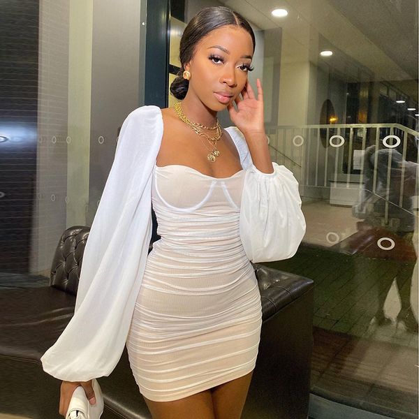 spring arrivals solid color square collar long lantern sleeve mesh pleated style dress mz597 210525, Black;gray
spring arrivals solid color square collar long lantern sleeve mesh pleated style dress mz597 210525, Black;gray