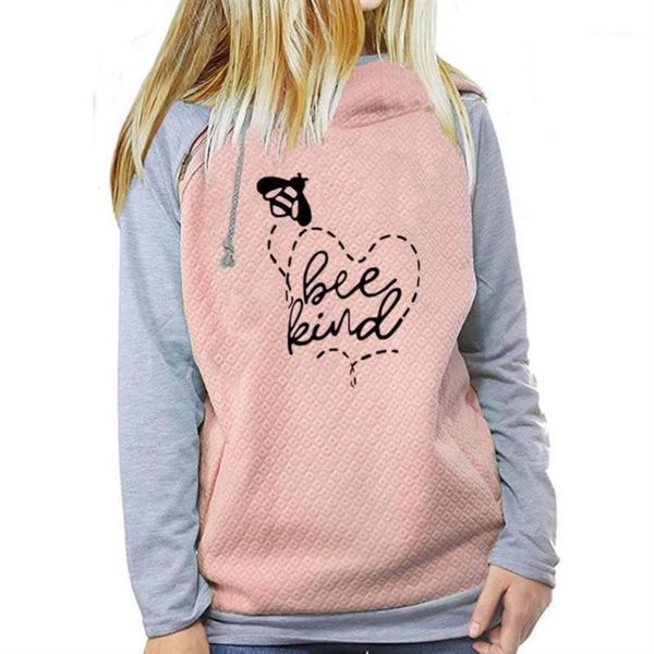 women's hoodies & sweatshirts for women zipper decoration bee kind letters print kawaii frauen clothings loose cropped, Black
women's hoodies & sweatshirts for women zipper decoration bee kind letters print kawaii frauen clothings loose cropped, Black