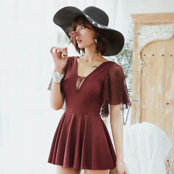 swimwear for teens cute korean style plus size bikini beachwear 1 piece swimming skirt swimsuit lace arm covering polyester
swimwear for teens cute korean style plus size bikini beachwear 1 piece swimming skirt swimsuit lace arm covering polyester