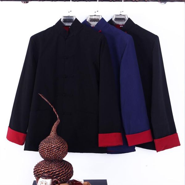 men's jackets cotton tang suit spring and autumn coarse cloth long-sleeve jacket chinese layman's clothing hanfu cheongsam coat, Black;brown
men's jackets cotton tang suit spring and autumn coarse cloth long-sleeve jacket chinese layman's clothing hanfu cheongsam coat, Black;brown