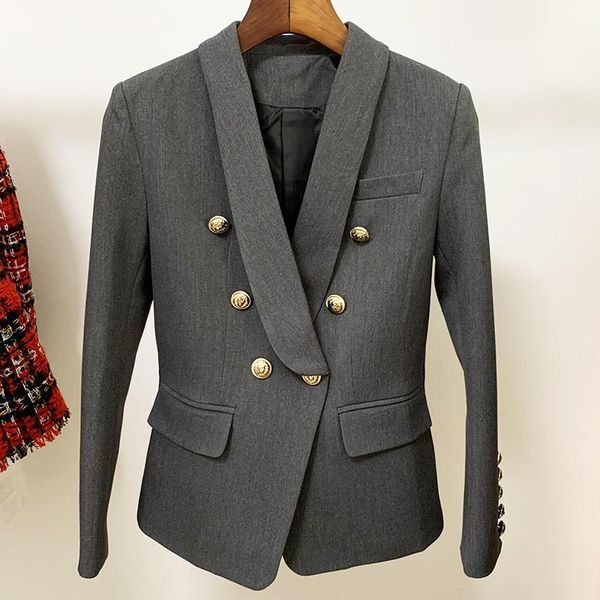 2021 designer jacket women's double breasted dark grey shawl collar metal lion buttons blazer wholesale dropshipping, White;black
2021 designer jacket women's double breasted dark grey shawl collar metal lion buttons blazer wholesale dropshipping, White;black