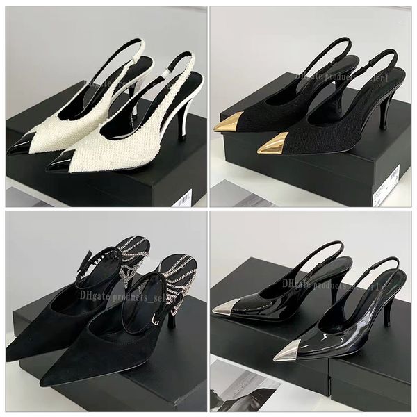 luxury designer formal high heels shoes pointed ladies leather stilettos luxury chain party, Black
luxury designer formal high heels shoes pointed ladies leather stilettos luxury chain party, Black