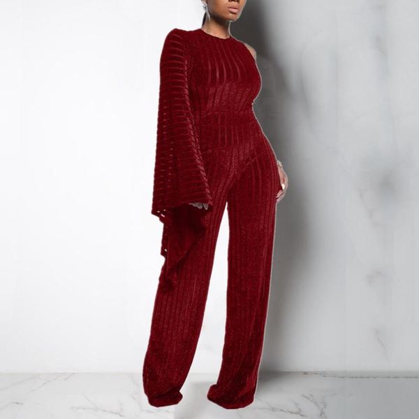 women's jumpsuits & rompers one shoulder loose women flare sleeve wide leg corduroy high waist full length overalls, Black;white
women's jumpsuits & rompers one shoulder loose women flare sleeve wide leg corduroy high waist full length overalls, Black;white