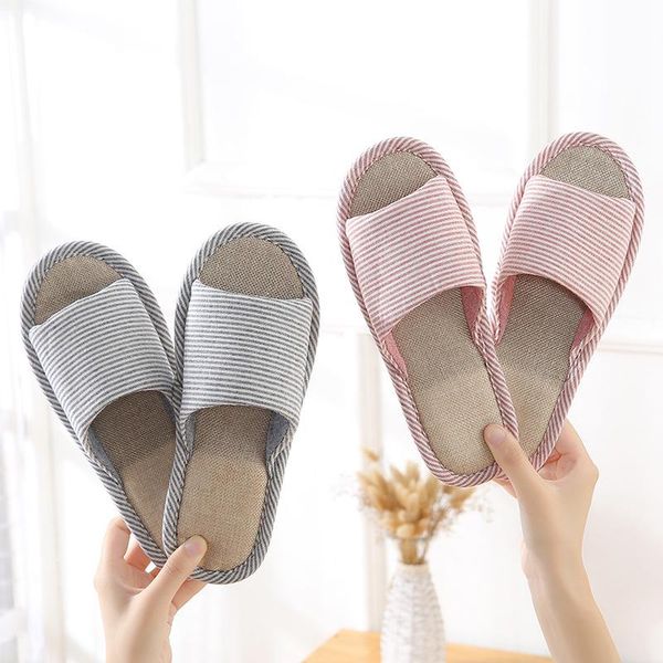 slippers couples linen striped house bedroom indoor floor shoe mute soft bottom sandals spring autumn zapatillas de mujer, Black
slippers couples linen striped house bedroom indoor floor shoe mute soft bottom sandals spring autumn zapatillas de mujer, Black