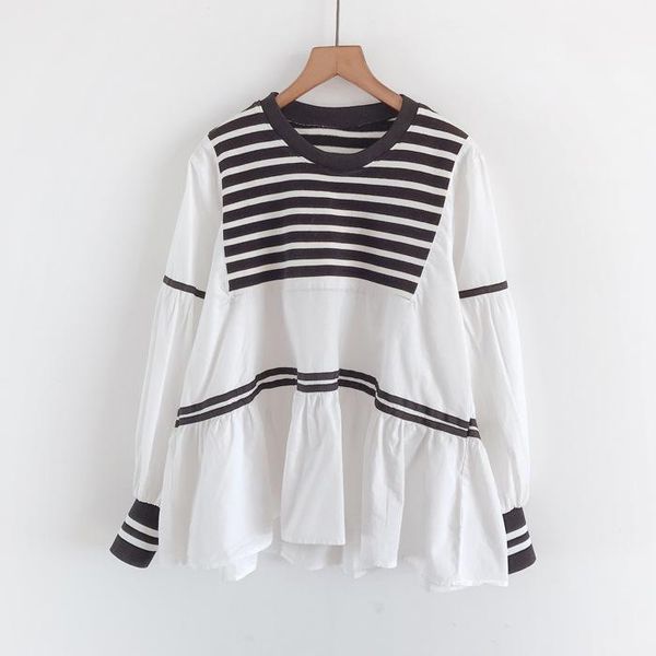 new spring 2021 japanese small fresh sweet stripe loose long-sleeved shirt female doll blouse, White
new spring 2021 japanese small fresh sweet stripe loose long-sleeved shirt female doll blouse, White