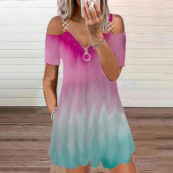 casual dresses gradient color dress women v neck zipper off-the-shoulder metal strap short-sleeved loose pullover 40#, Black;gray
casual dresses gradient color dress women v neck zipper off-the-shoulder metal strap short-sleeved loose pullover 40#, Black;gray