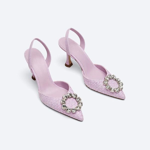 sandals summer pointed toe for women women's shoes wedding shallow nude pink diamond low heel back strappy, Black
sandals summer pointed toe for women women's shoes wedding shallow nude pink diamond low heel back strappy, Black