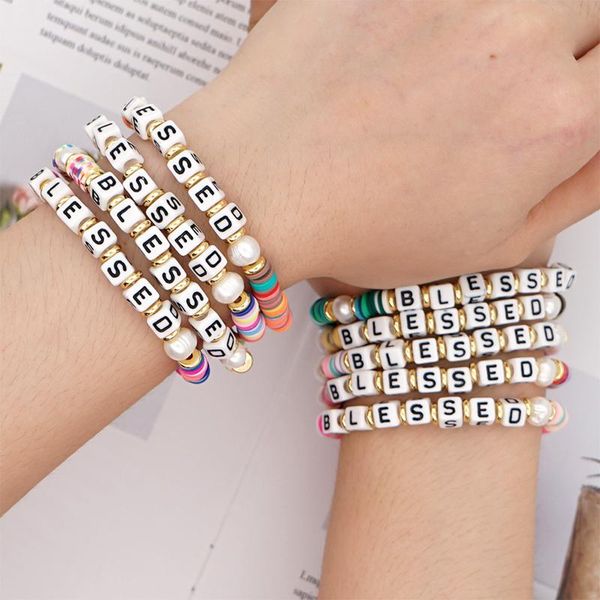 beaded, strands letter bracelets for women fashion jewelry bohemian polymer clay pearl pulsera beaded bracelet colorful handmade, Black
beaded, strands letter bracelets for women fashion jewelry bohemian polymer clay pearl pulsera beaded bracelet colorful handmade, Black