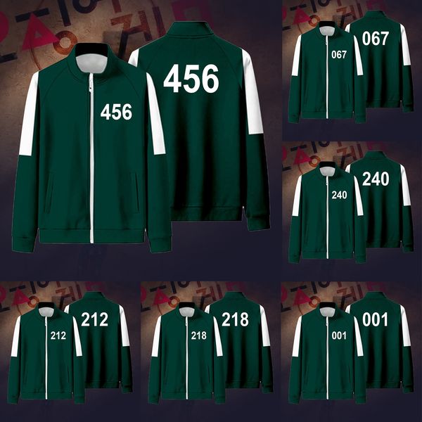 squid game jacket men's korean drama same sportswear plus size 456 women's jacket autumn sweater round six squid game costume, Black
squid game jacket men's korean drama same sportswear plus size 456 women's jacket autumn sweater round six squid game costume, Black