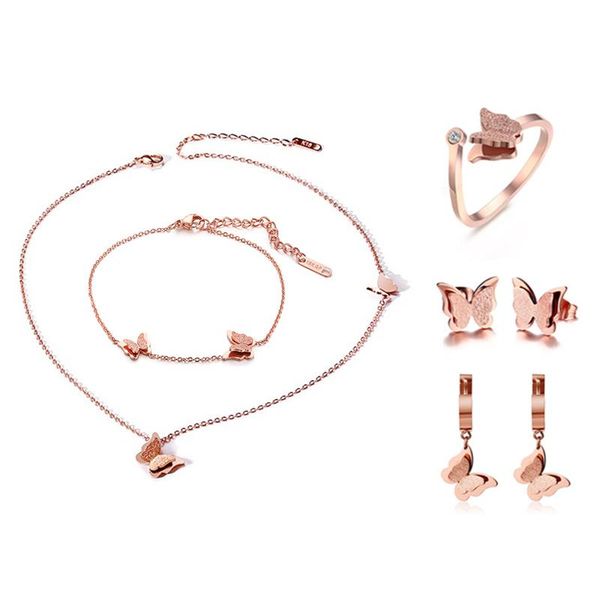 earrings & necklace tiny rose gold butterfly necklace, bracelet, earring, ring jewelry set bridesmaid gift jewellery summer, Silver
earrings & necklace tiny rose gold butterfly necklace, bracelet, earring, ring jewelry set bridesmaid gift jewellery summer, Silver