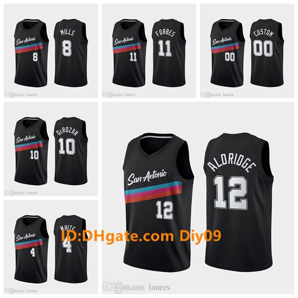 custom 12 lamarcus aldridge san antonio spurs jerseys 10 demar derozan forbes white mills new 2020/21 city basketball jersey, Black;red
custom 12 lamarcus aldridge san antonio spurs jerseys 10 demar derozan forbes white mills new 2020/21 city basketball jersey, Black;red