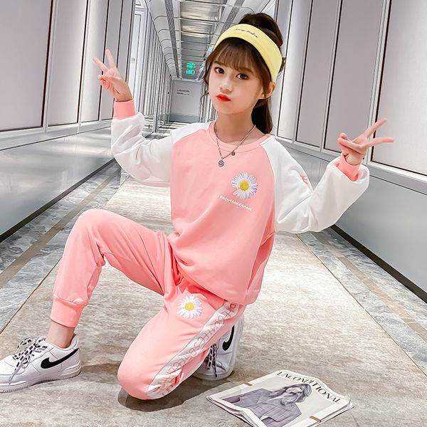 spring autumn girls clothes long sleeve letter floral pullover pant 2pcs active tracksuit sportswear children clothing set, White
spring autumn girls clothes long sleeve letter floral pullover pant 2pcs active tracksuit sportswear children clothing set, White