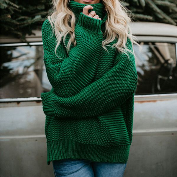 women pullover turtle neck autumn winter clothes warm knitted oversized turtleneck sweater for womens green woman, White;black
women pullover turtle neck autumn winter clothes warm knitted oversized turtleneck sweater for womens green woman, White;black