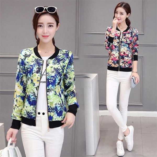 women's print jackets spring casual women basic coats bomber female baseball slim plue size outwear 211014, Black;brown
women's print jackets spring casual women basic coats bomber female baseball slim plue size outwear 211014, Black;brown