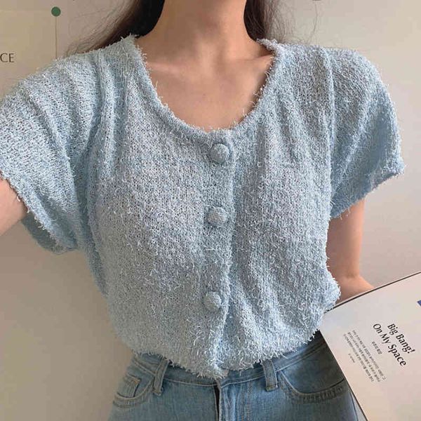 women's sweaters korean version of the simple gentle candy color round collar bag buckle wild plush velvet short-sleeved loose swe, White;black
women's sweaters korean version of the simple gentle candy color round collar bag buckle wild plush velvet short-sleeved loose swe, White;black