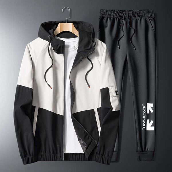and casual men new suit spring sports 2021 korean fashion jacket men's loose autumn two piece set, Gray
and casual men new suit spring sports 2021 korean fashion jacket men's loose autumn two piece set, Gray