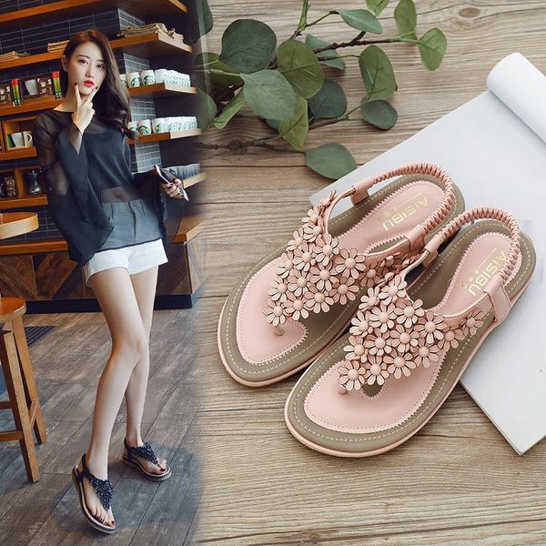 2021 sandals flat summer shoes woman strappy heels large size suit female beige new without elastic band big bohemian comfort g, Black
2021 sandals flat summer shoes woman strappy heels large size suit female beige new without elastic band big bohemian comfort g, Black