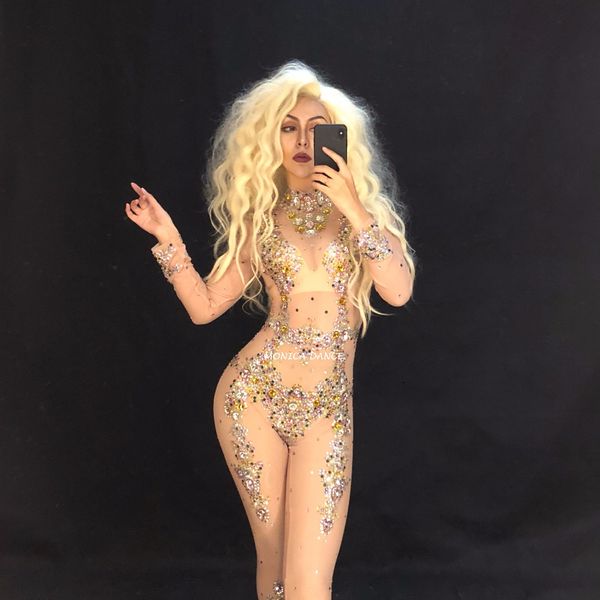 women net yarn jumpsuit gold & silver sparkling crystals bodysuit nightclub party stage wear dancer singer dance costumes, Black;red
women net yarn jumpsuit gold & silver sparkling crystals bodysuit nightclub party stage wear dancer singer dance costumes, Black;red