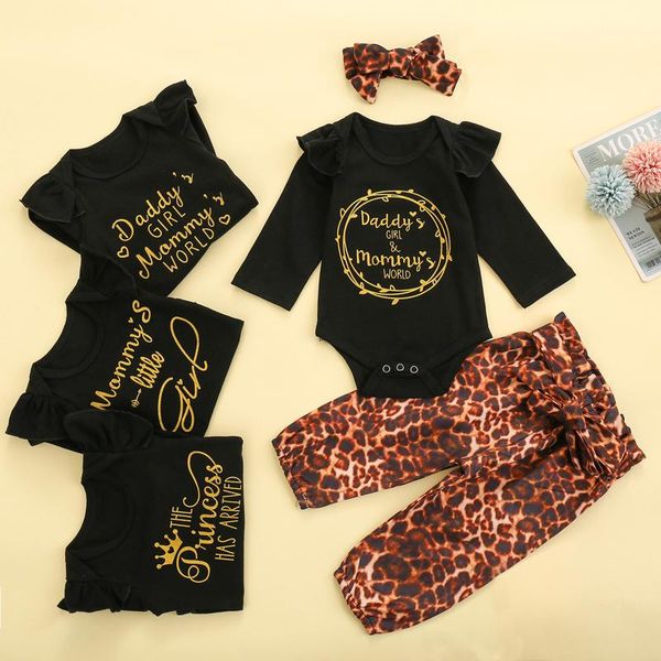 clothing sets born baby girls fashion letter romper+ leopard pants +headbands outfits set, White
clothing sets born baby girls fashion letter romper+ leopard pants +headbands outfits set, White