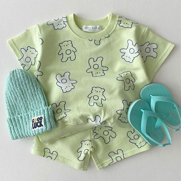 clothing sets toddler baby summer clothes set kid girl cute cartoon bear printed short sleeve + child casual thin shorts pant 2pcs, White
clothing sets toddler baby summer clothes set kid girl cute cartoon bear printed short sleeve + child casual thin shorts pant 2pcs, White