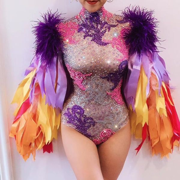 women's jumpsuits & rompers stage multi-color rhinestones ribbon fringes bodysuit birthday celebrate prom outfit bar women singer dance, Black;white
women's jumpsuits & rompers stage multi-color rhinestones ribbon fringes bodysuit birthday celebrate prom outfit bar women singer dance, Black;white
