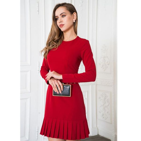 casual dresses women sheath ruffles dress office lady o neck long sleeve elegant party autumn fashion solid mini yl22, Black;gray
casual dresses women sheath ruffles dress office lady o neck long sleeve elegant party autumn fashion solid mini yl22, Black;gray