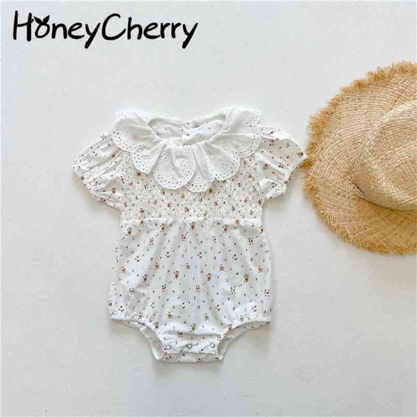 summer flower short sleeve thin lace lapel baby romper born girl clothes 210702, Blue
summer flower short sleeve thin lace lapel baby romper born girl clothes 210702, Blue