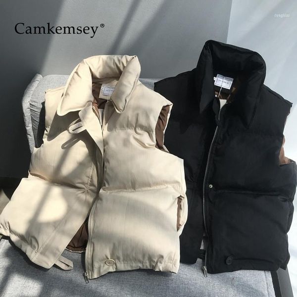 camkemsey winter coats women 2021 autumn casual solid stand collar down cotton padded sleeveless vest jackets1, Black;white
camkemsey winter coats women 2021 autumn casual solid stand collar down cotton padded sleeveless vest jackets1, Black;white