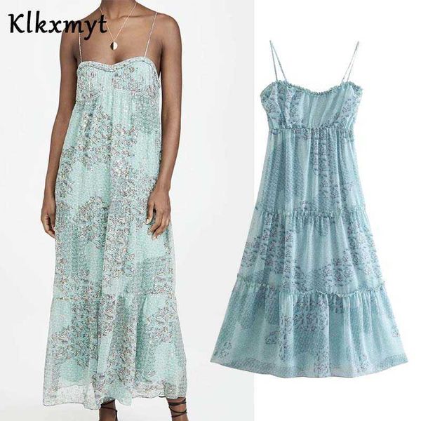 klkxmyt za women summer dress fashion floral print sling midi casual with linning female party es vestido 210527, Black;gray
klkxmyt za women summer dress fashion floral print sling midi casual with linning female party es vestido 210527, Black;gray