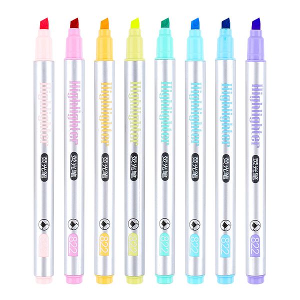 8pcs/set single head highlighters candy color 8 colors drawing marker pens promotional gift stationery
8pcs/set single head highlighters candy color 8 colors drawing marker pens promotional gift stationery