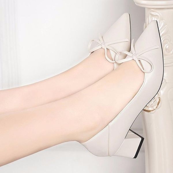 dress shoes spring leather bow knot women woman pumps slip on shallow thick heels pointed toe vogue casual for, Black
dress shoes spring leather bow knot women woman pumps slip on shallow thick heels pointed toe vogue casual for, Black